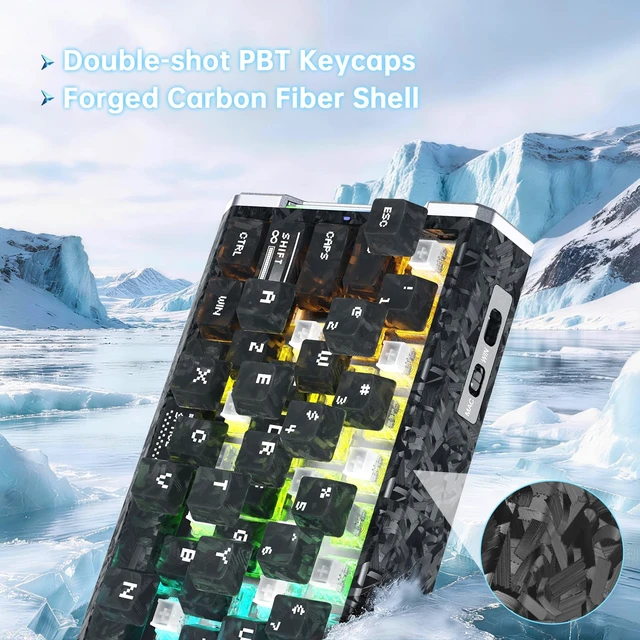 Alt view image 6 of 7 - ATTACK SHARK R68 HE Wired RT 8K RGB TKL Mechanical Gaming Keyboard, Ink | 0.005mm Accuracy,0.08ms Latency,256K Scan,Hall Effect Magnetic Switch,Web Driver,Carbon Fiber CNC Aluminum Alloy for PC/Mac