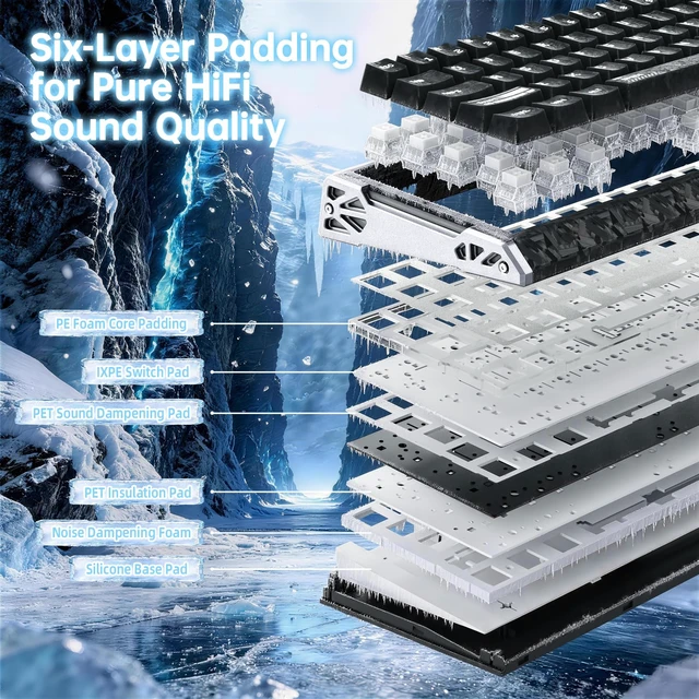 Alt view image 7 of 7 - ATTACK SHARK R68 HE Wired RT 8K RGB TKL Mechanical Gaming Keyboard, Ink | 0.005mm Accuracy,0.08ms Latency,256K Scan,Hall Effect Magnetic Switch,Web Driver,Carbon Fiber CNC Aluminum Alloy for PC/Mac