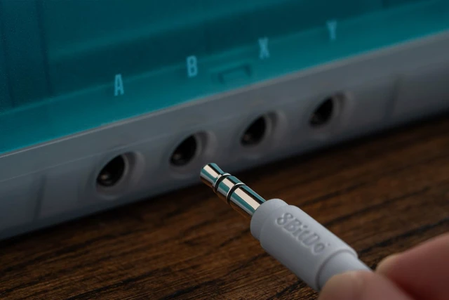 Alt view image 6 of 7 - 8Bitdo Retro 87 Mechanical Keyboard for Windows PC & Android, Clear Blue | Hot-Swappable PCB, Triple-Mode Connectivity, Dual Super Buttons, Cloud Gray Linear Switches, Premium Keycaps