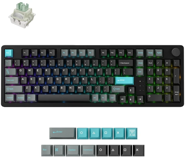 Main image of Keychron J3 HE Wireless Hall Effect Magnetic Switch Keyboard, 96% Layout with Numpad & Knob, Rapid Trigger, 1000Hz Polling Rate, Web-Customizable RGB for Mac, Windows & Linux