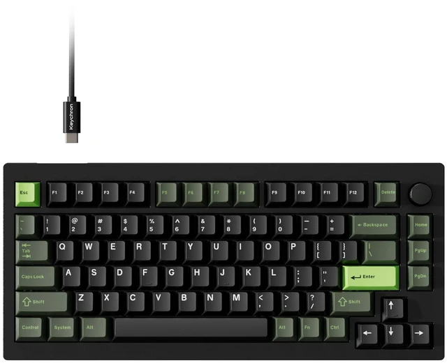Main image of Keychron J8 HE 75% Wired Hall Effect Keyboard with 8000 Hz Polling Rate | Rapid Trigger Magnetic Switch Hot-Swappable, Custom RGB Backlight, Programmable Knob, Compatible with Mac Windows Linux