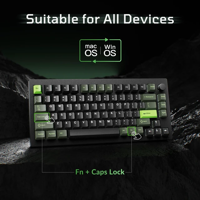 Alt view image 5 of 7 - Keychron J8 HE 75% Wired Hall Effect Keyboard with 8000 Hz Polling Rate | Rapid Trigger Magnetic Switch Hot-Swappable, Custom RGB Backlight, Programmable Knob, Compatible with Mac Windows Linux
