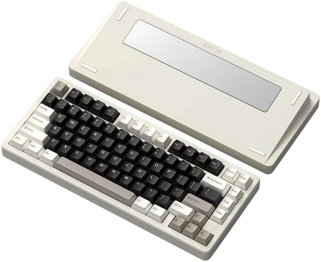 Main image of ELECFOX MK INKY75 CNC Aluminum Mechanical Keyboard Triple-Mode Connectivity Gaming Keyboard, 75% Layout Mechanical Keyboard,with Superior Acoustics, Creamy Sounding, RGB/HMX/4000mAh(Light Beige)