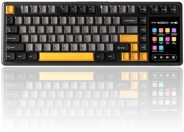 Main image of OIXOC x Aula L99 Wireless Mechanical Gaming Keyboard with Touch Screen | Tri-Mode BT/2.4GHz/USB-C, Hot Swappable Custom Keyboard, RGB Backlit, PBT Keycaps Computer Gaming Keyboards for PC/Office