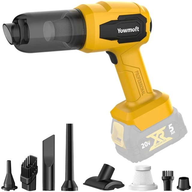 Main image of Yowmoft Car Handheld Vacuum Cordless Compatible with DE-WALT 20V Battery | Bare Tool, 4-in1, 21000Pa Strong Suction, 200W Brushless Motor, Vacuum & Blower, Mini Cleaner for Car & Home