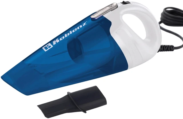 Main image of Koblenz HV-120 KG3 Corded Handheld Vacuum Cleaner, 400W Motor | 18ft Cord, Lightweight Dust Buster for Pet Hair, Upholstery, Stairs, Car, Crevice Tool Included, Small Corded Vac, White/Blue