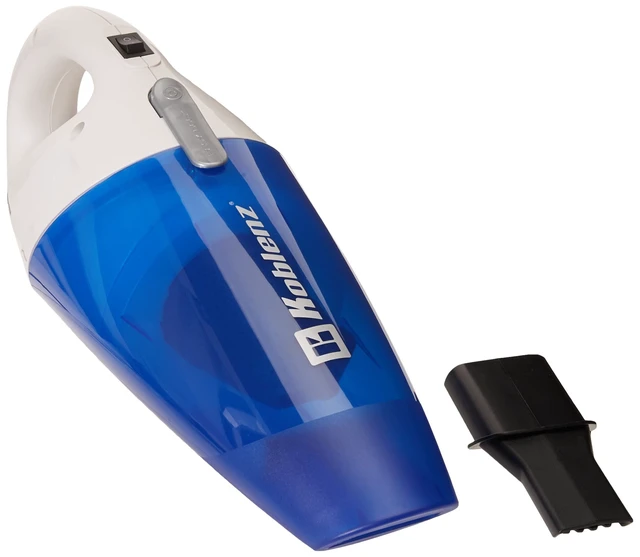 Alt view image 3 of 6 - Koblenz HV-120 KG3 Corded Handheld Vacuum Cleaner, 400W Motor | 18ft Cord, Lightweight Dust Buster for Pet Hair, Upholstery, Stairs, Car, Crevice Tool Included, Small Corded Vac, White/Blue