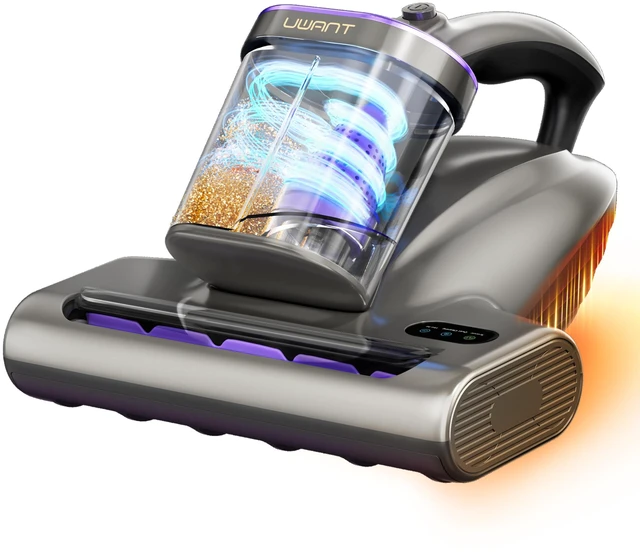 Main image of uwant Mattress Vacuum Cleaner, 18KPa Bed Vacuum with 60000RPM Tap Set of 1 | 253.7nm UV-C&Ultrasonic, 149 Heat, HEPA Filter, 500W Motor, Metal Roller Bed Vacuum for Bed, Sofa, Carpet, Pillow, Corded