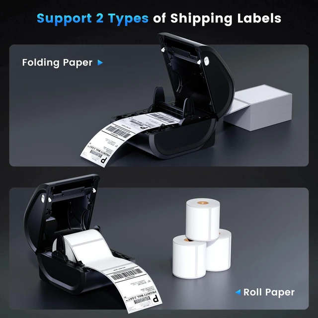 Alt view image 7 of 7 - Phomemo D520BT Thermal Label Printer for Business with Built-in Paper Bin | 4x6 Bluetooth Shipping Label Printer for Small Business & Packages, Compatible with Android, iOS, PC, Amazon, Shopify, USPS