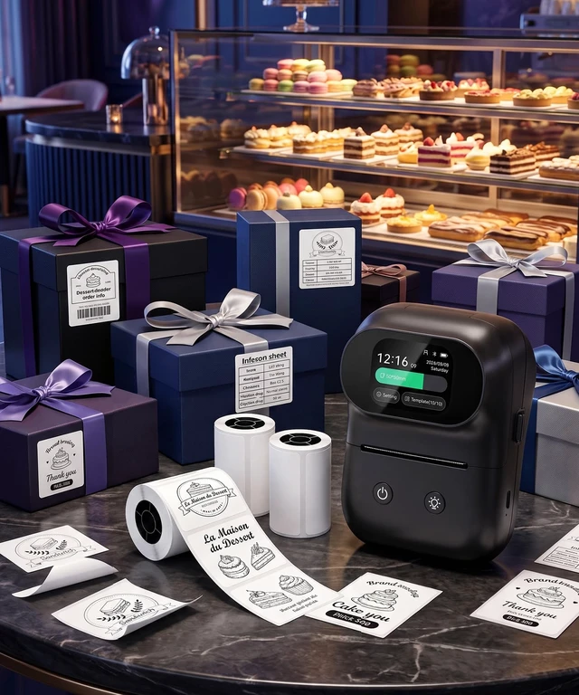 Alt view image 2 of 7 - Phomemo Label Maker, M20pro Touch Screen Thermal Label Printer | Auto-Detection, Offline Templates Printing Label Maker Machine with Tape for Home, School, Small Business, with 3 Roll Labels