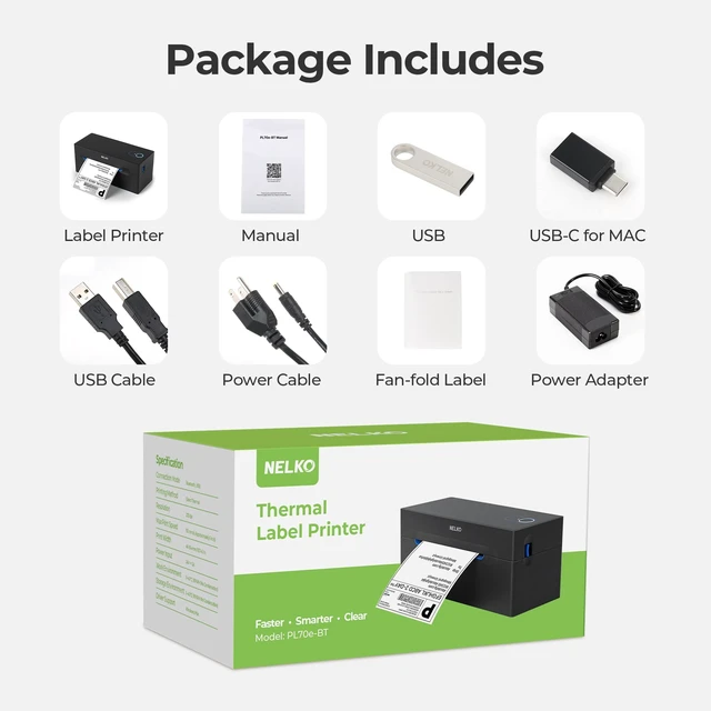 Alt view image 7 of 7 - Bluetooth Thermal Shipping Label Printer, 4x6 Thermal Label Printer | Quick Setup, Fast Speed, Crisp Print Quality, Compatible with iPhone, Android, Windows&Mac, Work with Amazon Shopify Etsy UPS