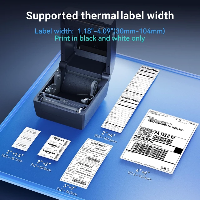 Alt view image 3 of 6 - iDPRT Thermal Shipping Label Printer USB, 4x6 Label Commercial Grade, 6IPS | Compatible with USPS, UPS, FedEx, Amazon, Desktop Label Printer - 203 DPI, for Small Business Large Warehouses & Logistics