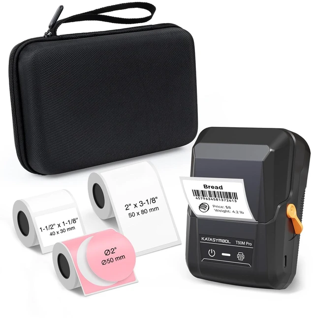 Main image of SUPVAN T50M Pro Bluetooth Label Maker Machine with 3 Tapes & Case | Wide Waterproof Label, High Image Quality, App with 30 Fonts and 660+ Icons, Inkless, for Home, Small Business, School