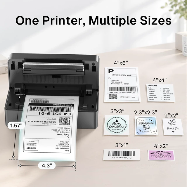 Alt view image 3 of 7 - Labelhive Bluetooth Thermal Shipping Label Printer, Wireless 4x6 Printer | For Small Business, Online Sellers, Home Office, Warehouse & Shipping, Compatible with iPhone, Android, Windows & Mac
