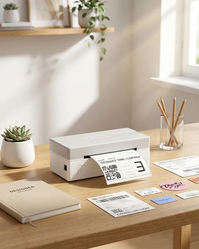 Alt view image 6 of 7 - Rongta Shipping Label Printer Bluetooth 4x6 Thermal Label Printer, White | Wireless Thermal Label Printer, Supports iPhone and Android devices, Suitable for Most of Thermal Shipping Labels