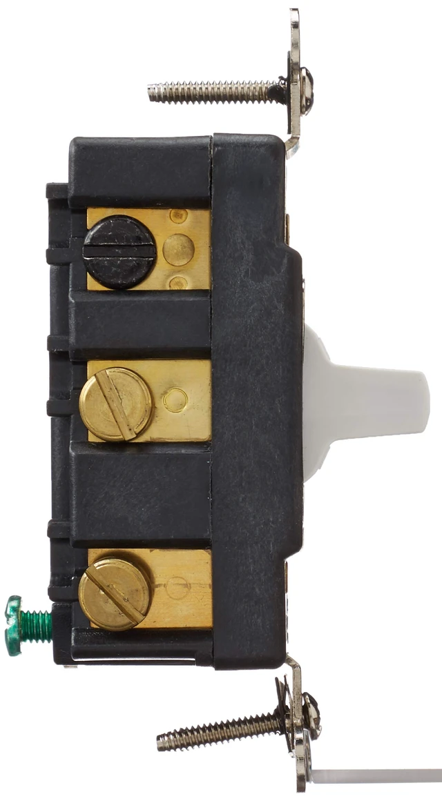 Alt view image 4 of 5 - Leviton 20-Amp 120/277-Volt Toggle Double-Pole AC Quiet Switch, 1286-W, White
