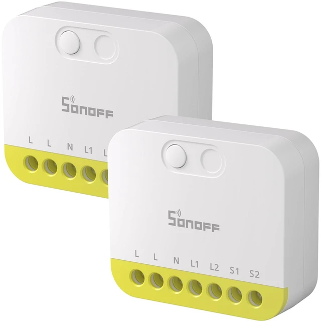 Main image of SONOFF MINI Duo-L Zigbee Smart Switch No Neutral Wire, Zigbee 3.0, Dual Channel, 16A Total, Compatible with Alexa, Google Home, Smart Timer & Automation, Compact Size, 2-Pack