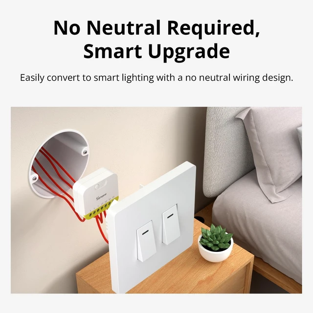 Alt view image 4 of 7 - SONOFF MINI Duo-L Zigbee Smart Switch No Neutral Wire, Zigbee 3.0, Dual Channel, 16A Total, Compatible with Alexa, Google Home, Smart Timer & Automation, Compact Size, 2-Pack