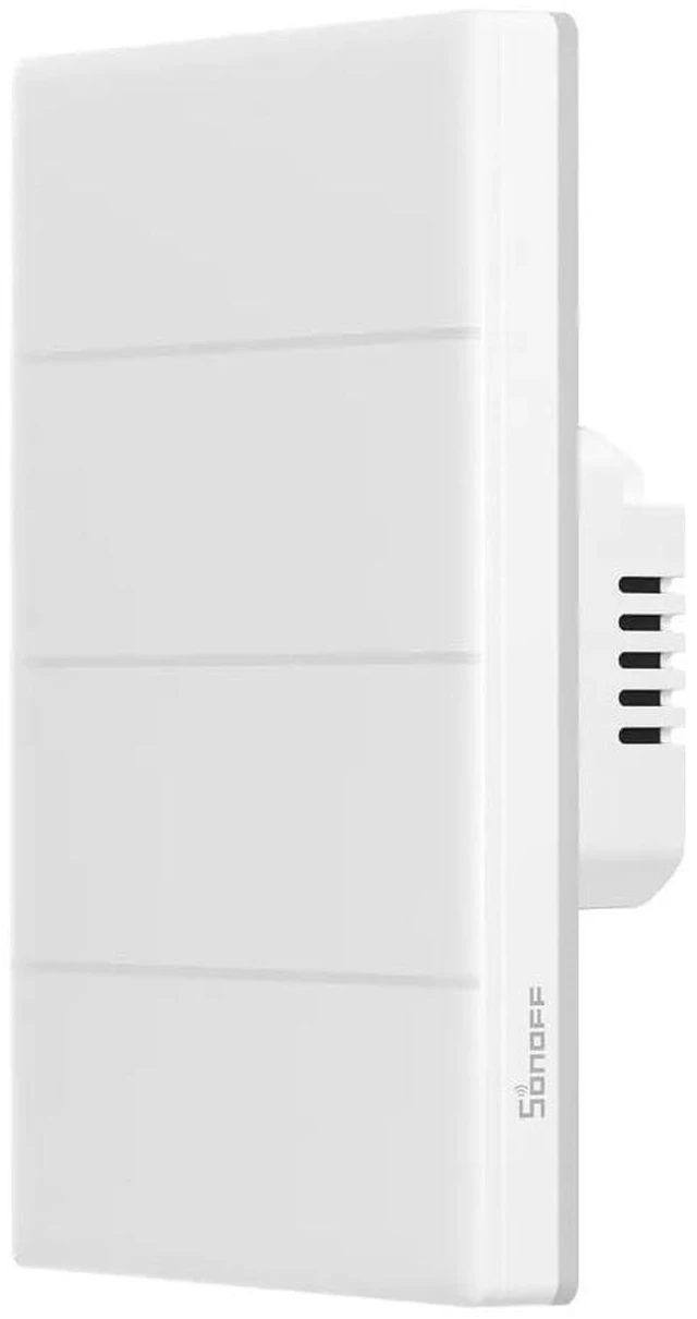 Main image of SONOFF Smart Light Switch, 2.4GHz WiFi Interruptor Inteligente, Neutral Wire Required, Voice Control with Alexa and Google Home, Touch Button, Wall Mounting, T5 4 Gang 1 Way