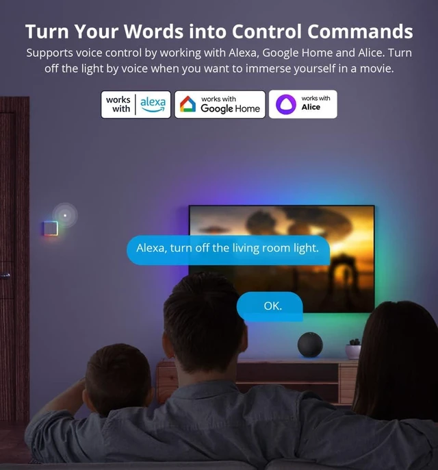 Alt view image 7 of 7 - SONOFF Smart Light Switch, 2.4GHz WiFi Interruptor Inteligente, Neutral Wire Required, Voice Control with Alexa and Google Home, Touch Button, Wall Mounting, T5 4 Gang 1 Way