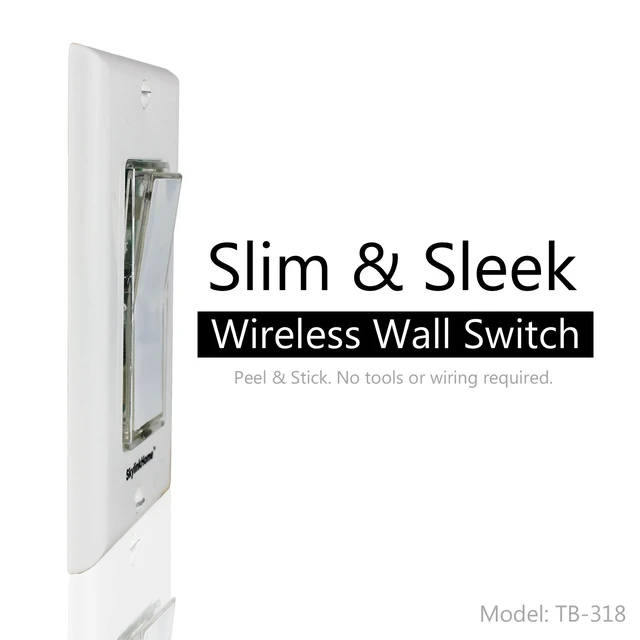 Alt view image 6 of 7 - SK-7A Wireless DIY 3-Way Dimmable On Off Anywhere Lighting Home Control Dimmer Wall Switch Set with Snap On Cover, no neutral wire required.