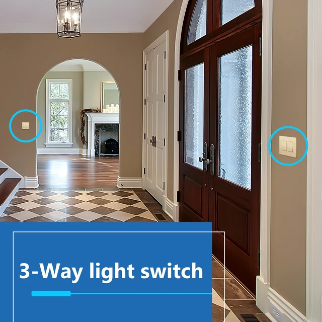Alt view image 6 of 7 - LIDER Lighted Decorator Switch, Frameless Paddle Light Switch, 3-Way, 15A | Locator Light, UL Listed, Matte Gold, Grounding Screw, Polycarbonate Thermoplastic, Guide Light, Single-Pole Compatible