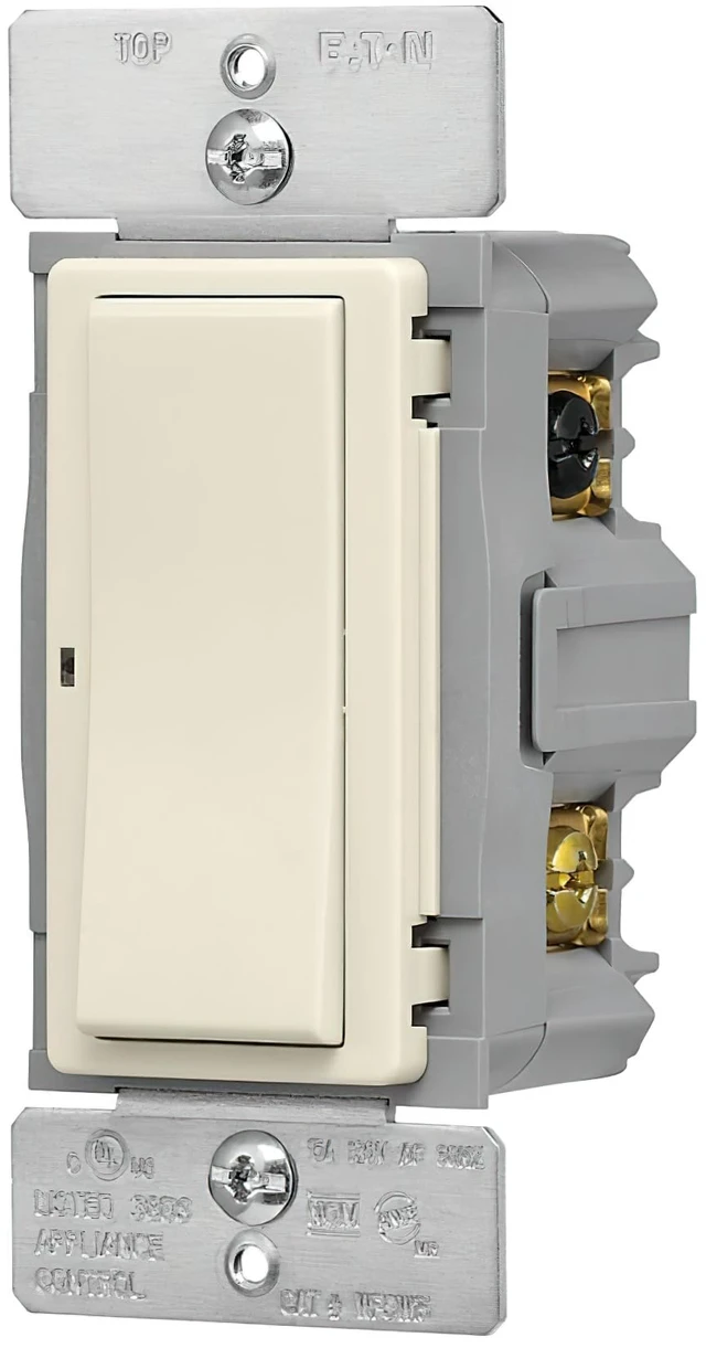 Alt view image 2 of 4 - WFSW15-LA-SP-L Pack of 2 Wi-Fi Smart Decorator Switches; Light Almond; 60 Hz, 120V; 15A; Flush Mount; Back and Side Wire; Single-Phase; Single-Pole; 3-Way