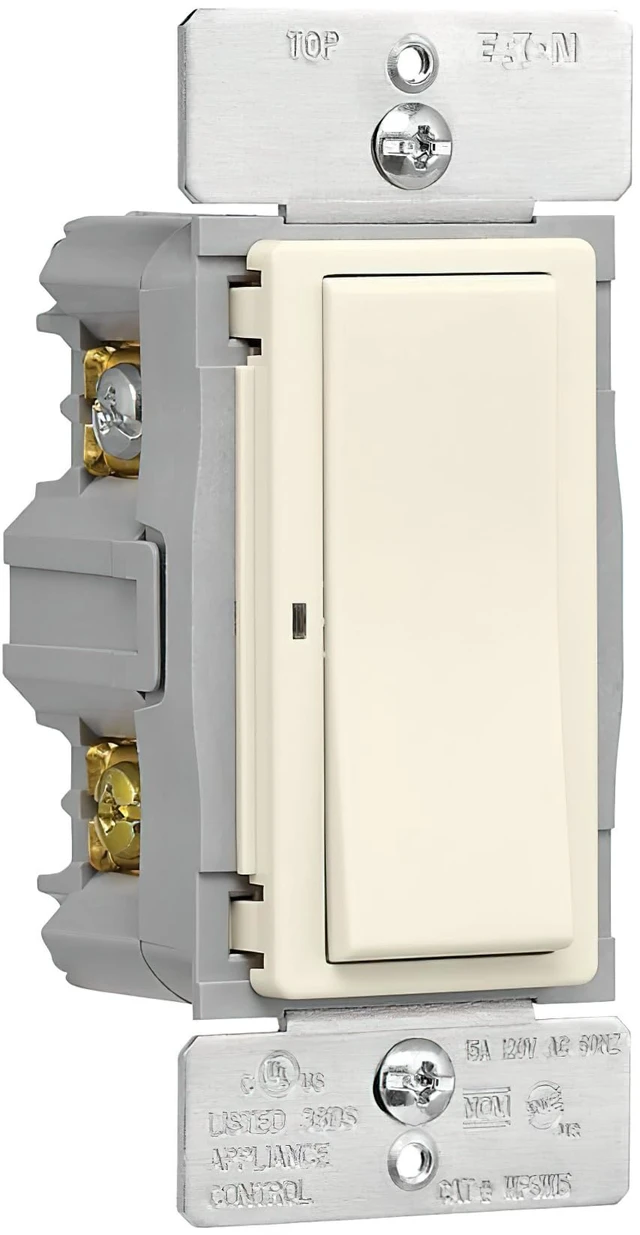 Alt view image 3 of 4 - WFSW15-LA-SP-L Pack of 2 Wi-Fi Smart Decorator Switches; Light Almond; 60 Hz, 120V; 15A; Flush Mount; Back and Side Wire; Single-Phase; Single-Pole; 3-Way