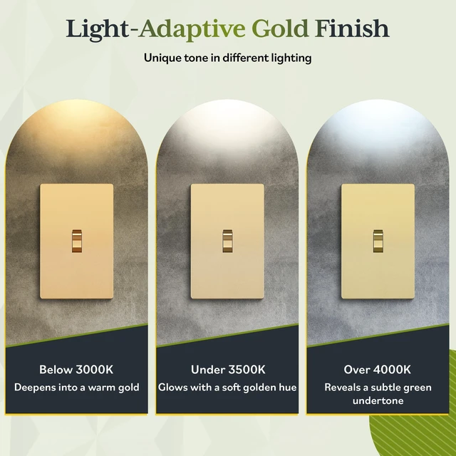Alt view image 7 of 7 - TG 5 Pack 20 Amp Commercial Toggle Light Switch, Single Pole, Gold | UL Listed, Heavy-Duty Build, Commercial/Industrial Grade, Back & Side Wire, High-Power Rated, 120V/277V AC, Easy Installation