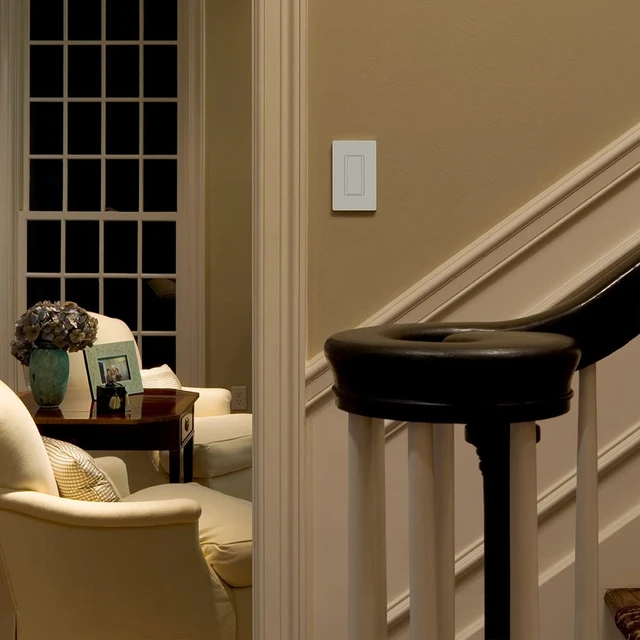 Alt view image 3 of 5 - Lutron Maestro Digital Switch, 8A Single Pole/Multi Location, MA-S8AM-WH, White