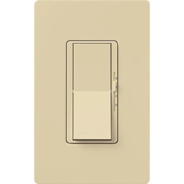 Alt view image 2 of 5 - Lutron Diva 3-Speed Fan Control and Light Switch, Single-Pole, 1.5A Fan/1A LED, DVFSQ-LF-IV, Ivory