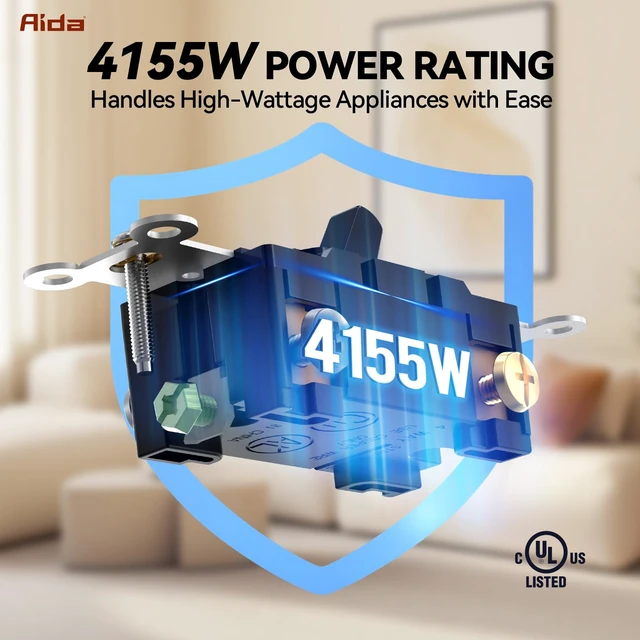 Alt view image 5 of 7 - AIDA 4 Way Toggle Light Switch, 15 Amp, 120 Volt, Toggle Framed AC Quiet Switch, in Wall On/Off Switch Replacement, Self-Grounding, Residential and Commercial Grade, UL,Glossy Black, 20 Pack