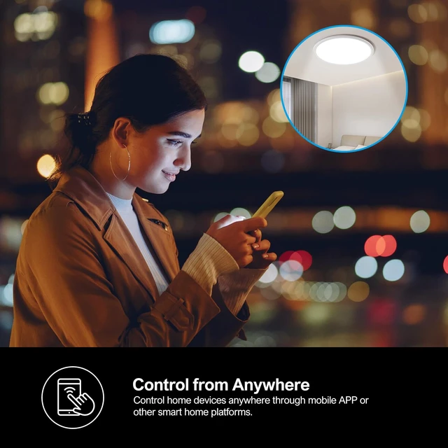 Alt view image 5 of 6 - ALLYES Smart Light Switch2.4GHz WiFi Touch Smart Wall Switch for Lights, Suitable for Hexagon Garage Lights, Compatible with Alexa and Google Home 3 Gang 1 Way