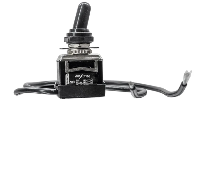 Alt view image 2 of 4 - 10 PCS Heavy Duty Toggle Switch 20/15A 125/277V, 2 HP with Waterproof Rubber Boot UL cUL Certified