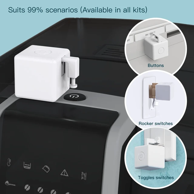Alt view image 3 of 5 - MOES Smart Fingerbot 2packs with Tuya Bluetooth Hub and Accessory kit, Smart Switch Button Pusher Adds Finger Touch Control, Compatible with Alexa, Google Home, Timing and Remote Control Finger Bot