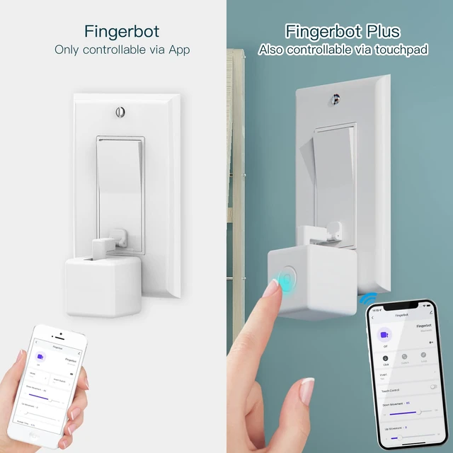 Alt view image 2 of 5 - MOES Smart Fingerbot 2packs with Tuya Bluetooth Hub and Accessory kit, Smart Switch Button Pusher Adds Finger Touch Control, Compatible with Alexa, Google Home, Timing and Remote Control Finger Bot
