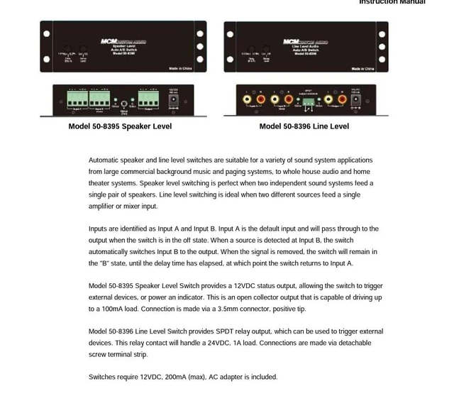 Alt view image 3 of 4 - Line Level RCA 2 Way Audio Switch, Automatic
