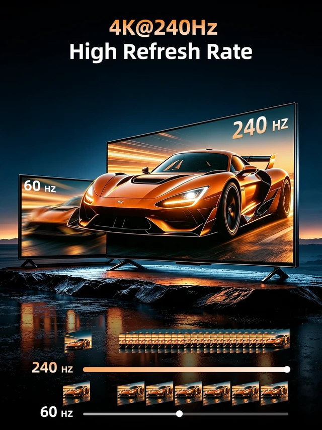 Alt view image 4 of 7 - llano 8K@60Hz HDMI 2.1 Switch 5 in 1 Out, 4K@120Hz/240Hz with Remote | VRR, HDR10+, Dolby Atmos, CEC, 48Gbps,HDMI Switcher for PS5, Xbox, Switch, Roku, Fire Stick, Apple TV, Aluminum Alloy Case