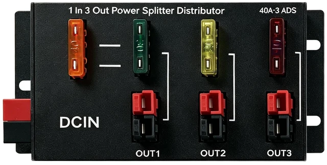 Main image of 1-3 Connector Power Divider Power Board 40A Power Pole Distribution Block | Power Pole Distribution Block Power Splitter Distributor Source Strip(1-3)