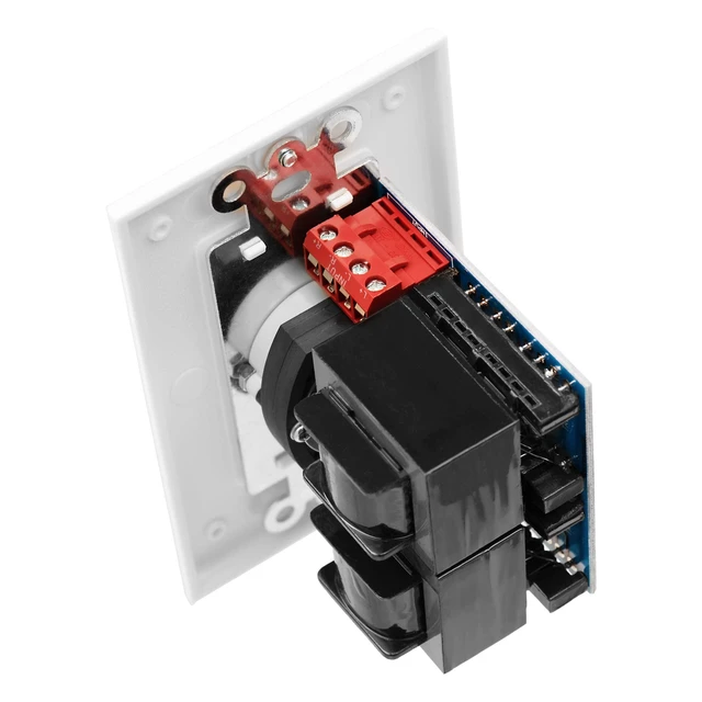 Alt view image 4 of 6 - OSD Audio 100W in Wall Volume Control Impedance Matching for Home Speakers, Rotary Knob White SVC100
