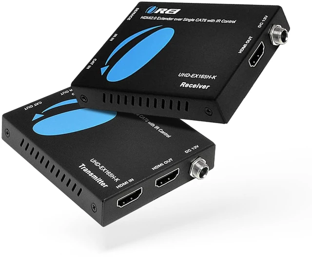 Main image of OREI 4K@60Hz HDMI Over Cat6 Balun 165ft One-Way IR Loop Out EDID HDR 18Gbps | HDMI Over CAT5, HDMI Balun HDMI 2.0, HDCP 2.2/1.4, Dolby TrueHD, DTS-HD Master Audio, DVI 1.0