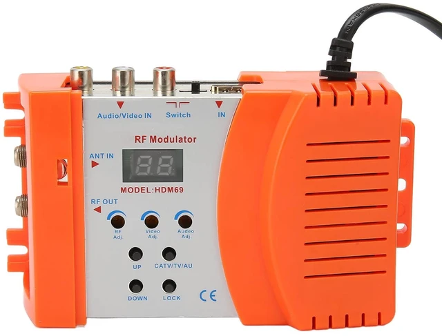 Main image of Cunyuer RF Modulator HDMI Modulator for PAL NTSC Format, AV to RF Coaxial Converter, w/Antenna in/Out & Channel Switch, HDMI to RF, for Home TV, HDTV Tuner, Game Console PS3 AC 90240V