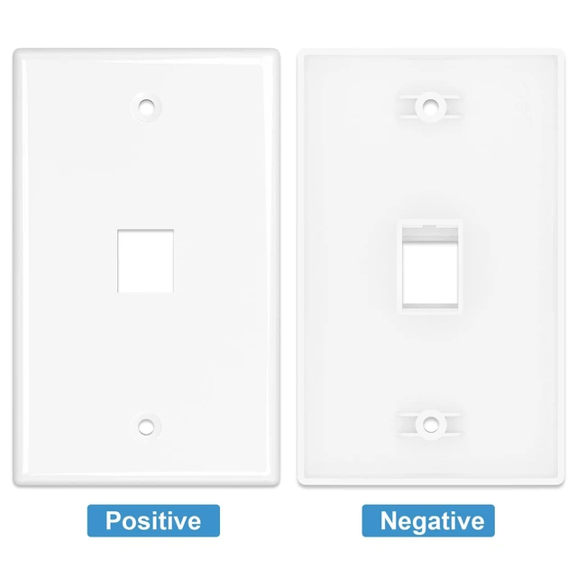 Alt view image 5 of 7 - iwillink 5-Pack Cat6A Ethernet Wall Plate, 1-Port RJ45 Wall Plate, White | 1-Port Keystone Wall Plates with Cat 6A Coupler 10Gbit/s and Bracket, Female to Female Cat6a Wall Plate, Cat6a/Cat6/5e, PoE