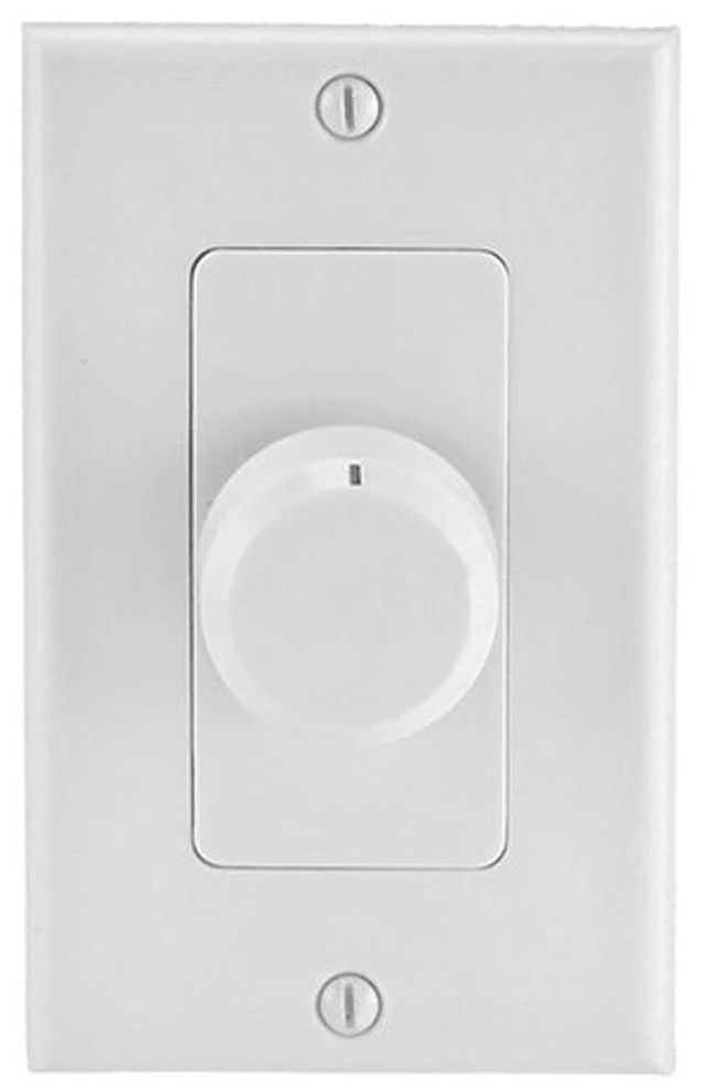 Main image of Monoprice Speaker Volume Controller - Rotary Type, 100 Watts Per Channel, 4-16 Ohms, Single Gang, White