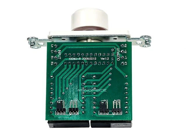 Alt view image 3 of 4 - Monoprice Speaker Volume Controller - Rotary Type, 100 Watts Per Channel, 4-16 Ohms, Single Gang, White