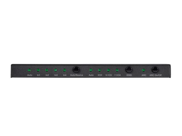 Alt view image 4 of 6 - Monoprice 4K HDMI Switch, 4x1, HDR, 18G, 4K@60Hz, 1080p@60Hz, YCbCr 4:4:4, HDCP 2.2, Dual ARC, Toslink and Analog Audio Extractor, Bidirectional IR Pass-Through - Blackbird Series