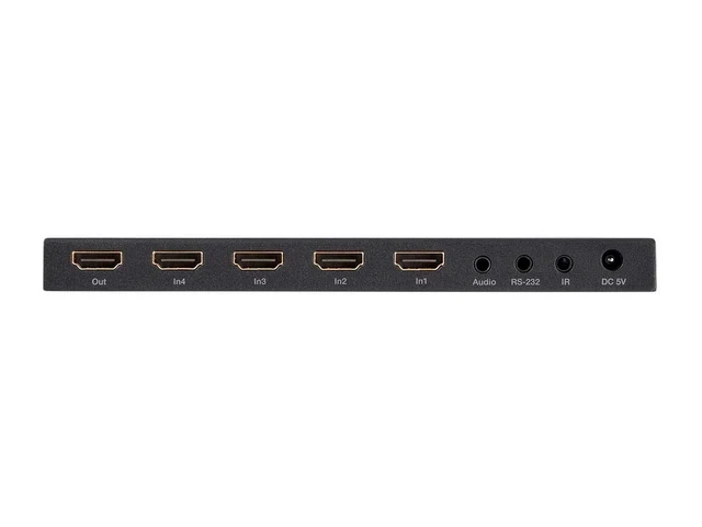 Alt view image 5 of 6 - Monoprice 4K HDMI Switch, 4x1, HDR, 18G, 4K@60Hz, 1080p@60Hz, YCbCr 4:4:4, HDCP 2.2, Dual ARC, Toslink and Analog Audio Extractor, Bidirectional IR Pass-Through - Blackbird Series
