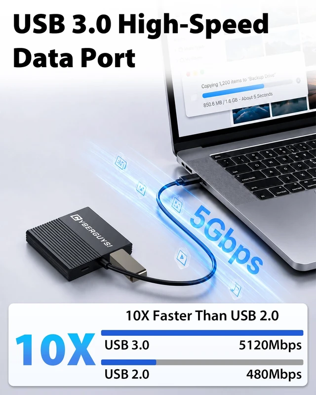 Alt view image 5 of 7 - Cyberguys 4-in-1 USB-C to Dual HDMI Adapter | Type C Hub for 2 Monitors, 4K@60Hz Extended Display, USB 3.0, 100W PD Charging, HDMI Splitter for Laptop, MacBook, Windows