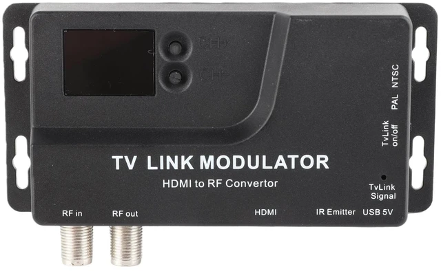 Main image of Diyeeni HDMI to RF Modulator, F Female Connectors | RF Modulator for TV, VHF UHF AV to RF Coaxial Converter, Support for DVD Bule-ray Players TV PAL NTSC Format