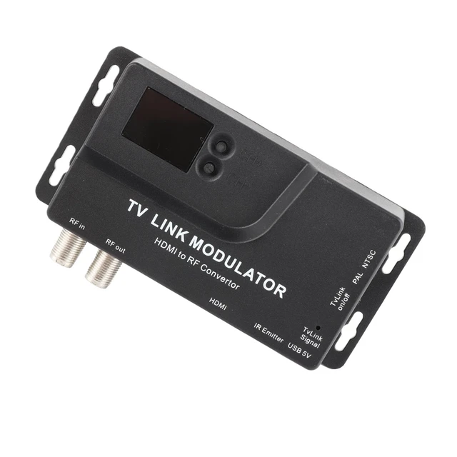 Alt view image 7 of 7 - Diyeeni HDMI to RF Modulator, F Female Connectors | RF Modulator for TV, VHF UHF AV to RF Coaxial Converter, Support for DVD Bule-ray Players TV PAL NTSC Format